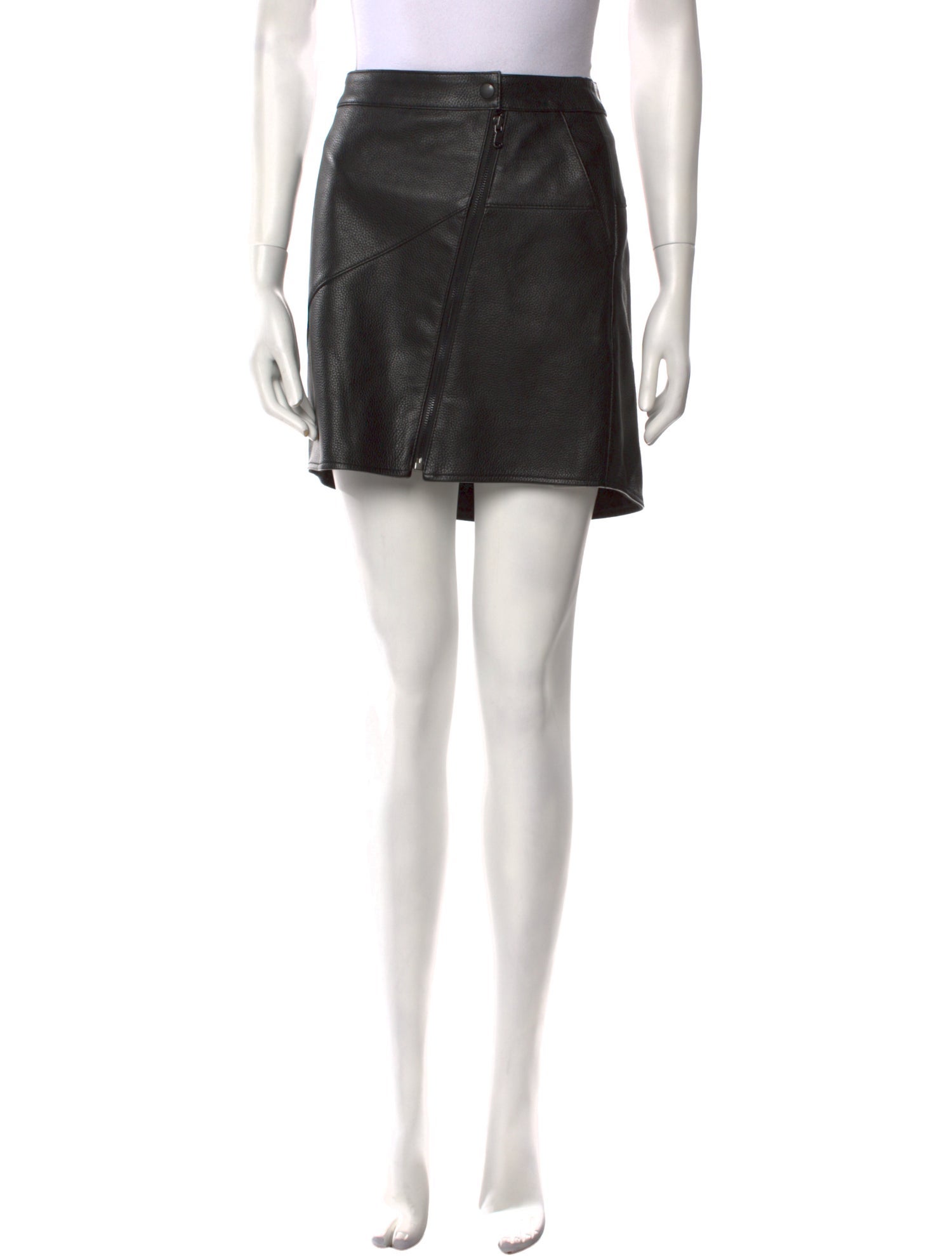 Tibi Leather Mini Skirt