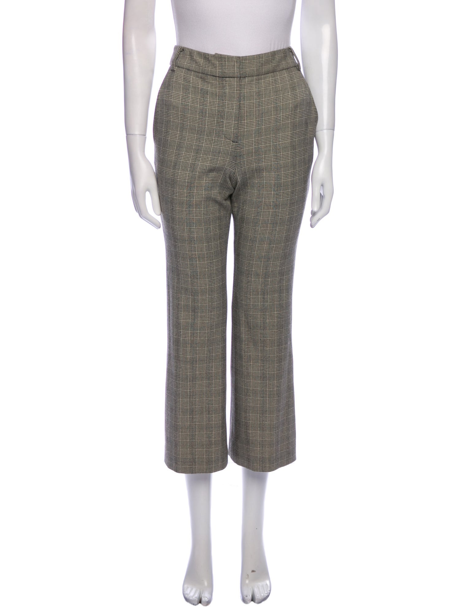 Tibi Plaid Print Wide Leg Pants