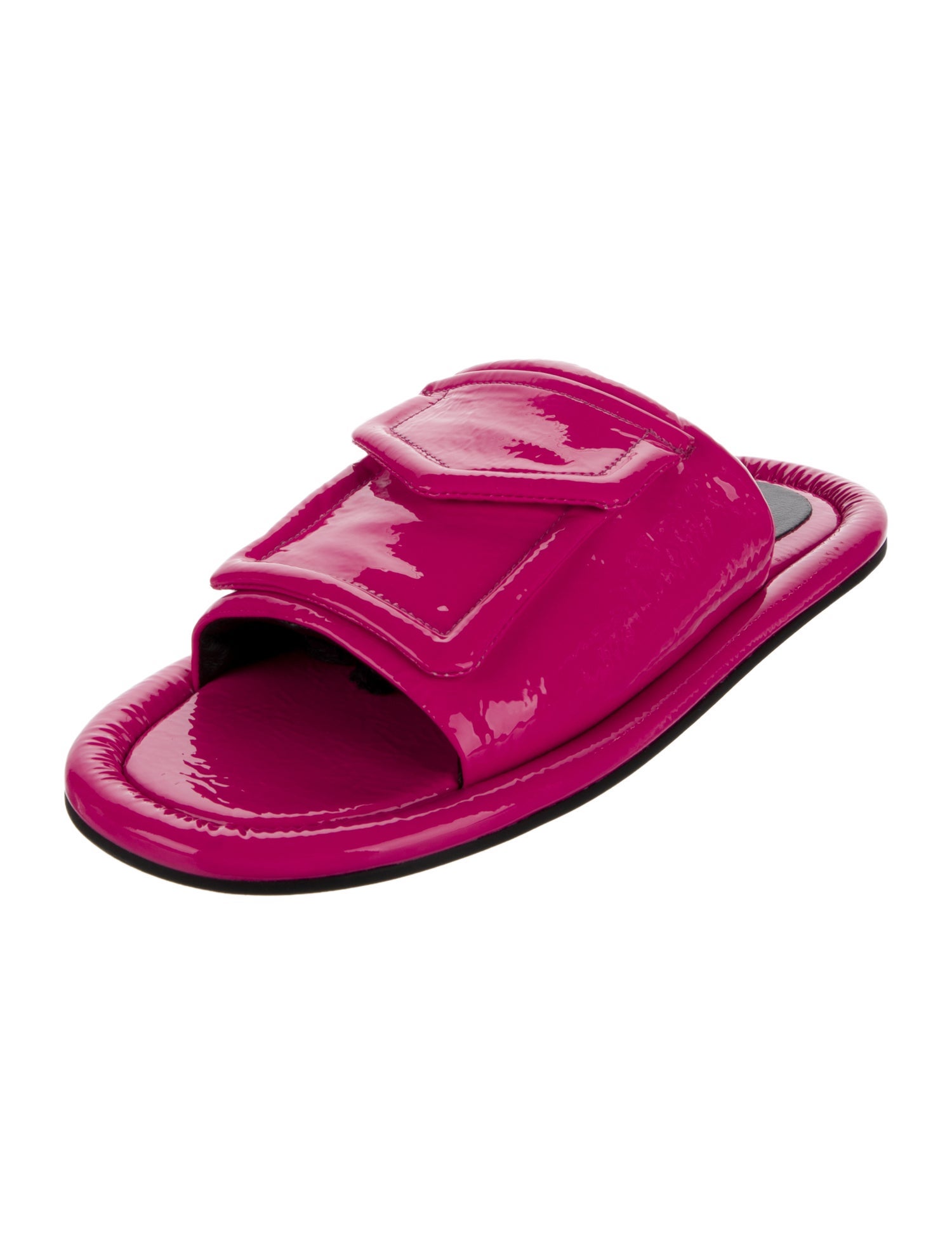 Tibi Patent Leather Slides