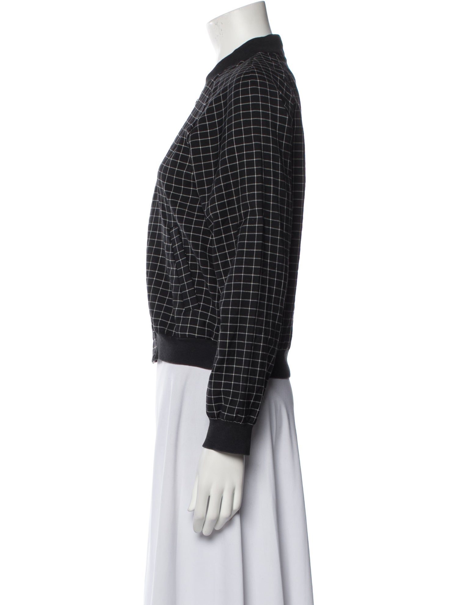 Tibi Virgin Wool Plaid Print Jacket