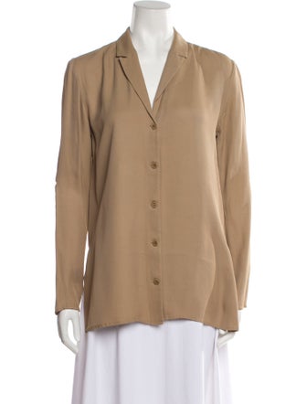 Tibi Long Sleeve Button-Up Top