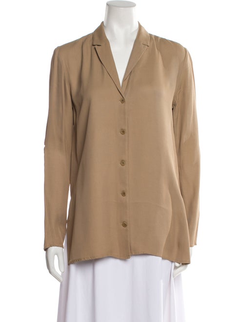 Tibi Long Sleeve Button-Up Top