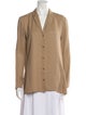 Tibi Long Sleeve Button-Up Top
