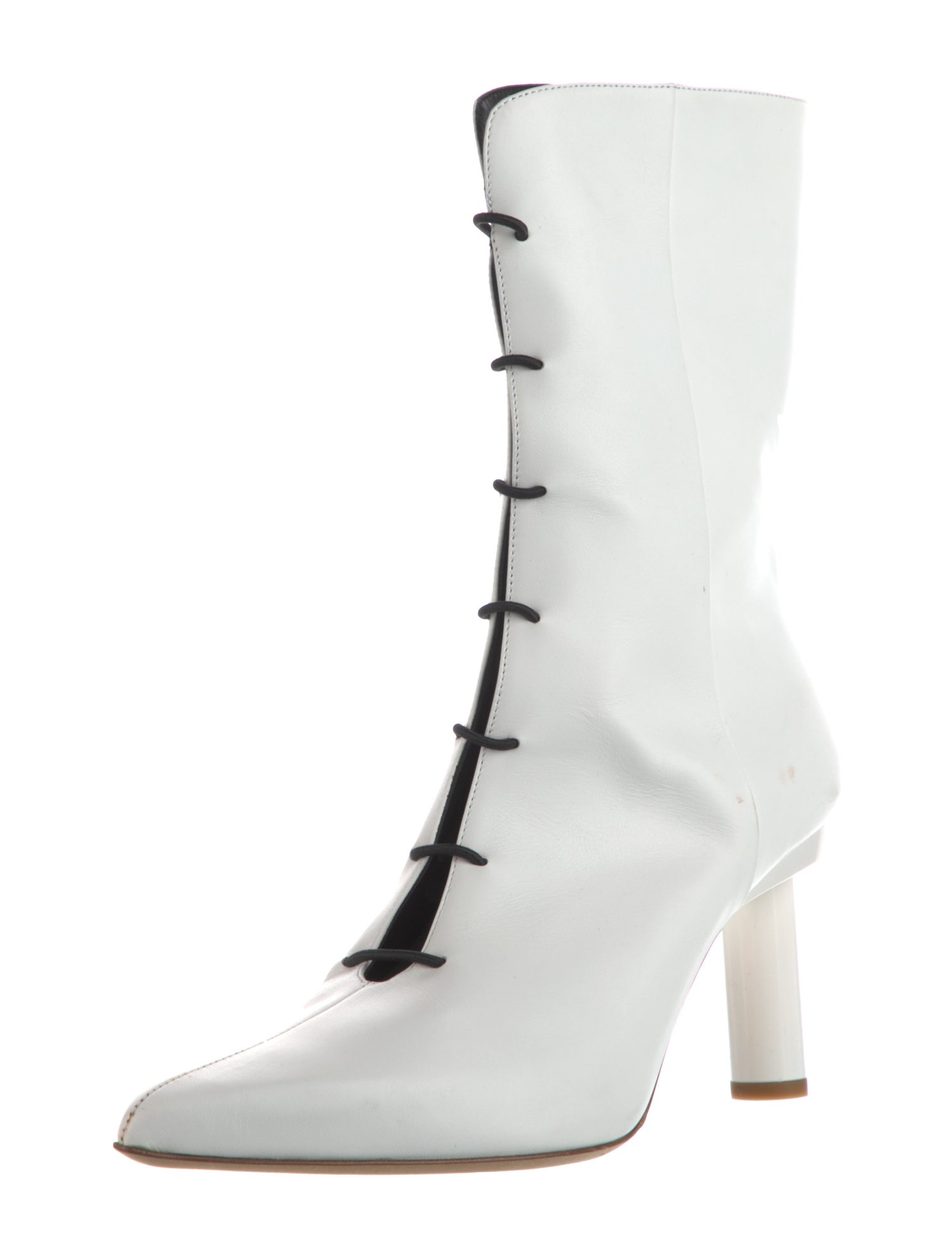 Tibi Leather Lace-Up Boots
