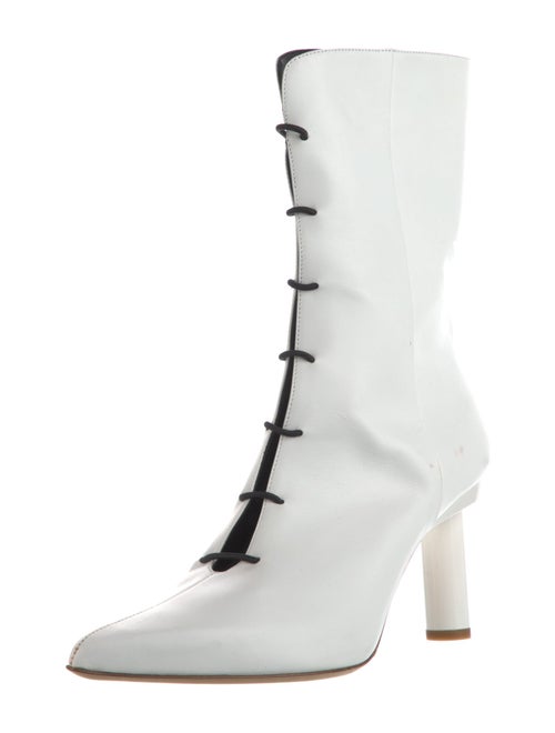 Tibi Leather Lace-Up Boots
