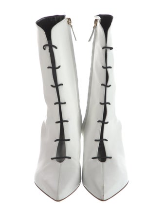 Tibi Leather Lace-Up Boots