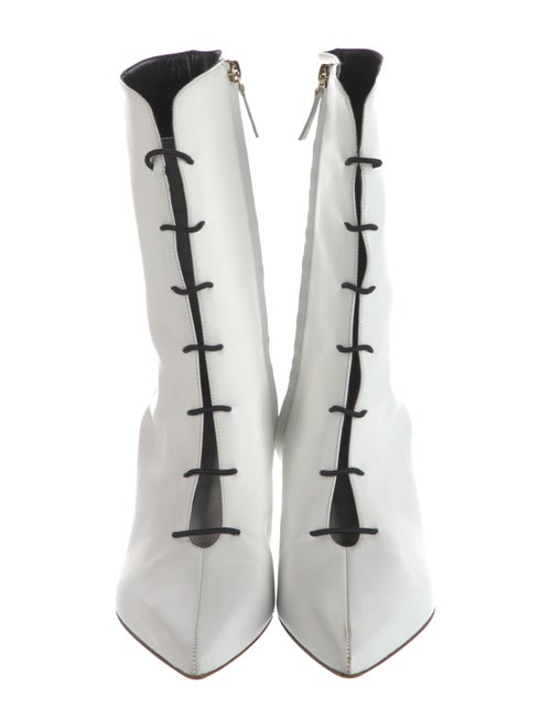 Tibi Leather Lace-Up Boots