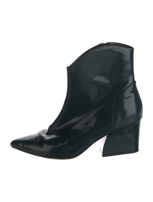 Tibi Patent Leather Western Boots