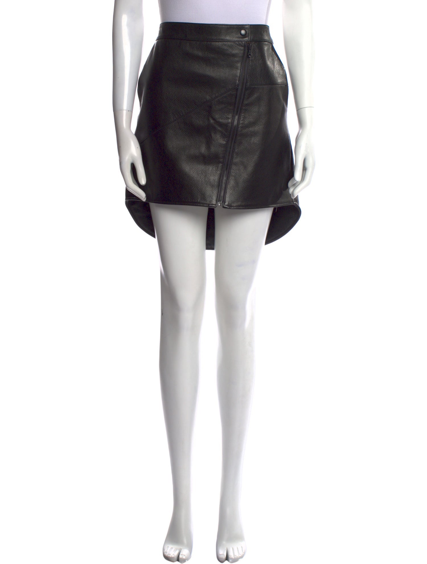 Tibi Leather Knee-Length Skirt