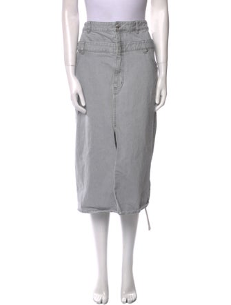 Tibi Cutout Accent Midi Length Skirt