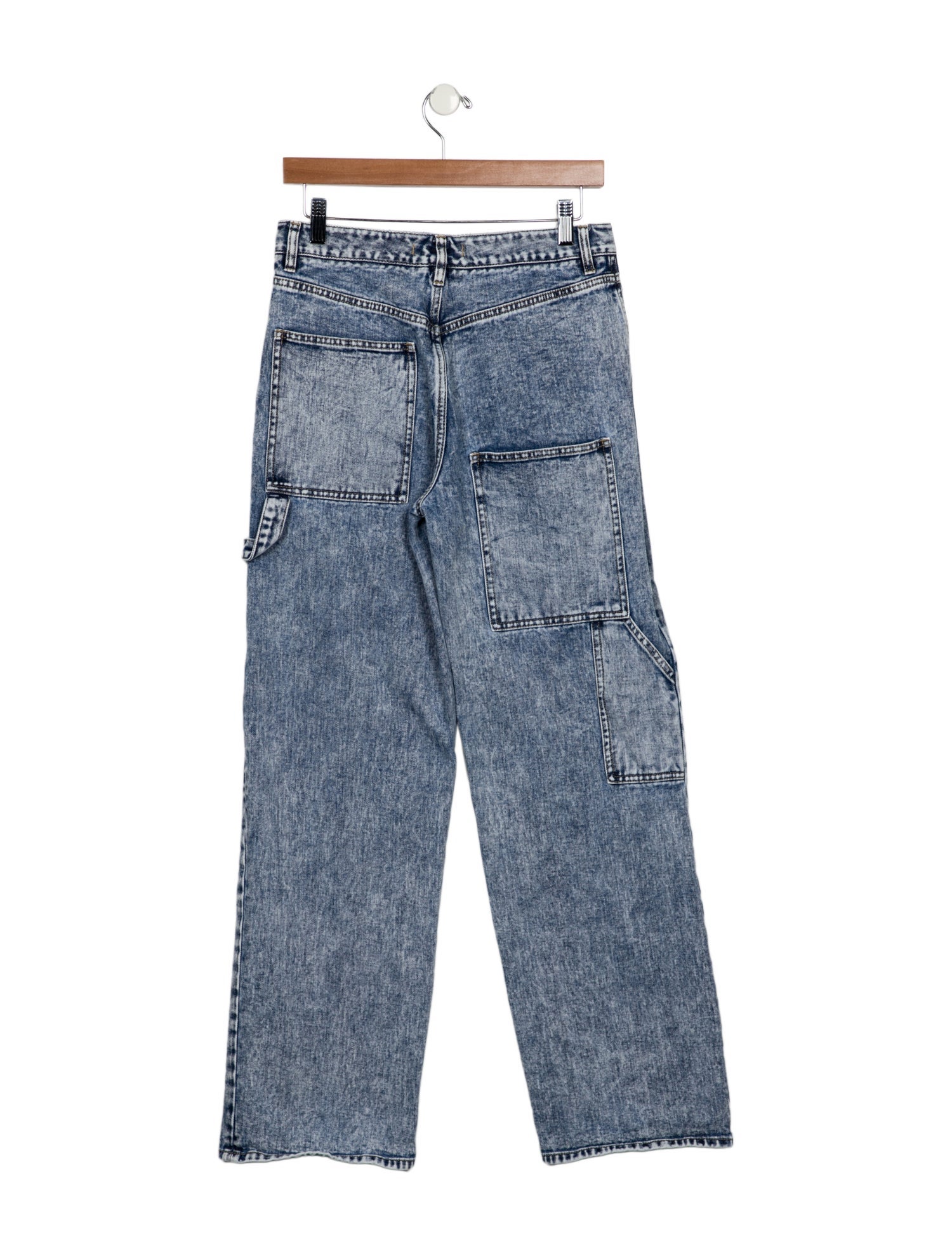 Tibi Mid-Rise Wide Leg Jeans