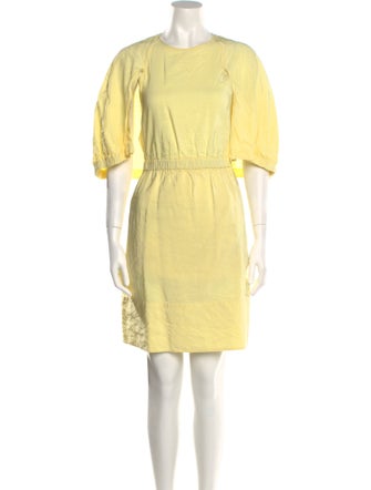 Tibi Crew Neck Knee-Length Dress