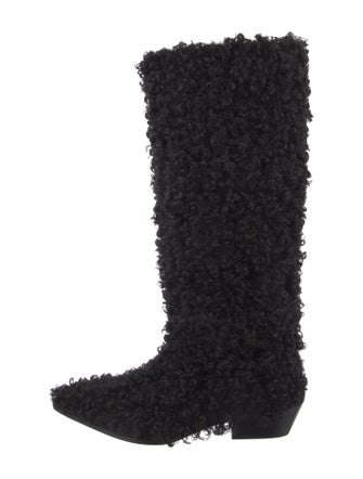 Tibi Fur Faux Fur Trim Boots