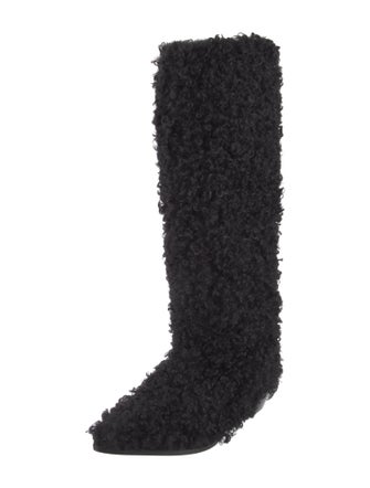 Tibi Fur Faux Fur Trim Boots