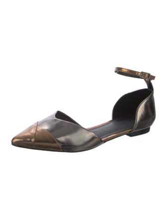 Tibi Leather D'Orsay Flats