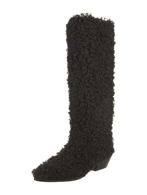 Tibi Shearling Riding Boots