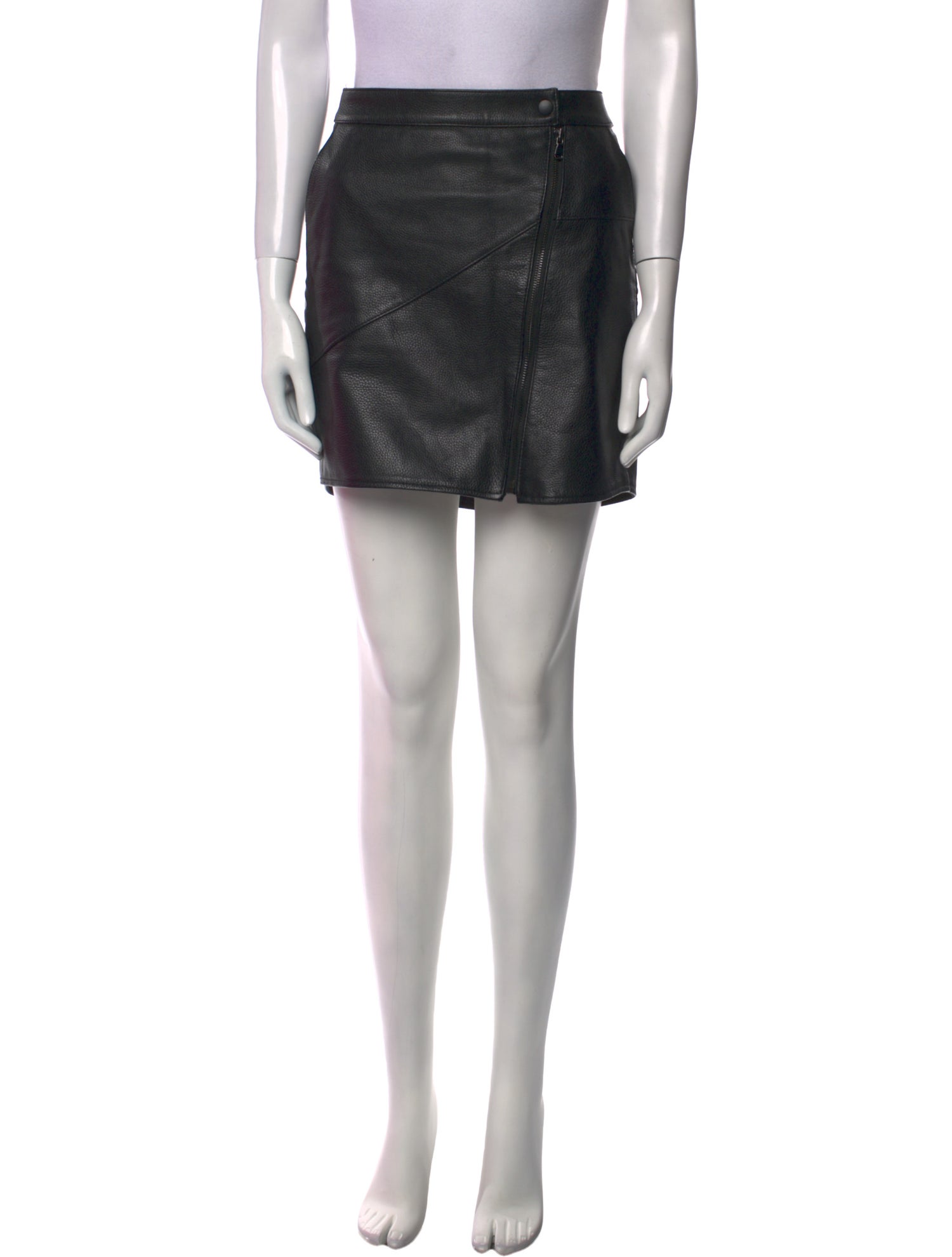 Tibi Leather Mini Skirt