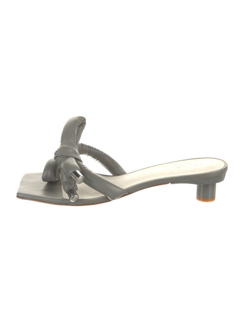 Tibi Leather Bow Accents Slides