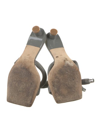 Tibi Leather Bow Accents Slides