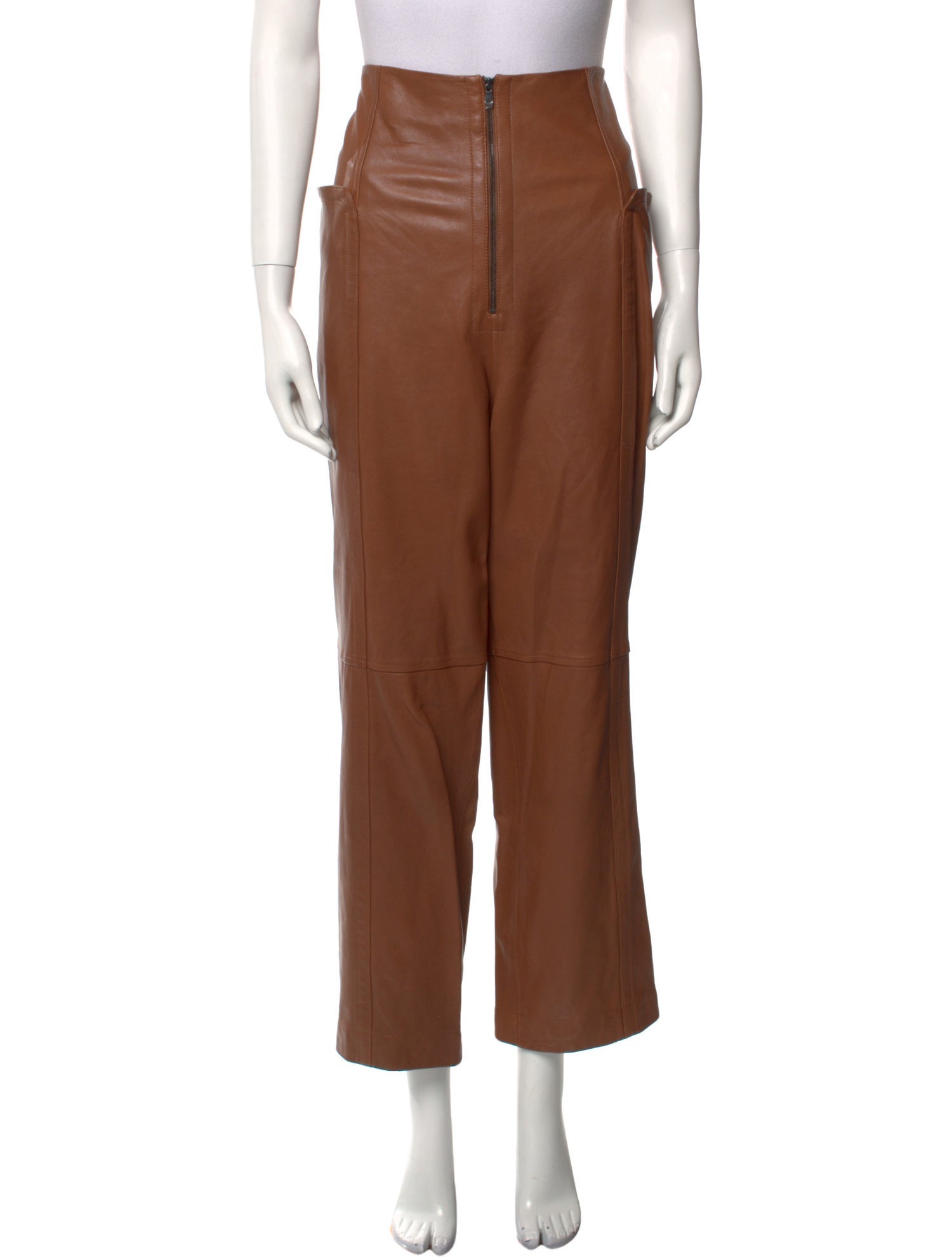 Tibi Eel Skin Straight Leg Pants w/ Tags