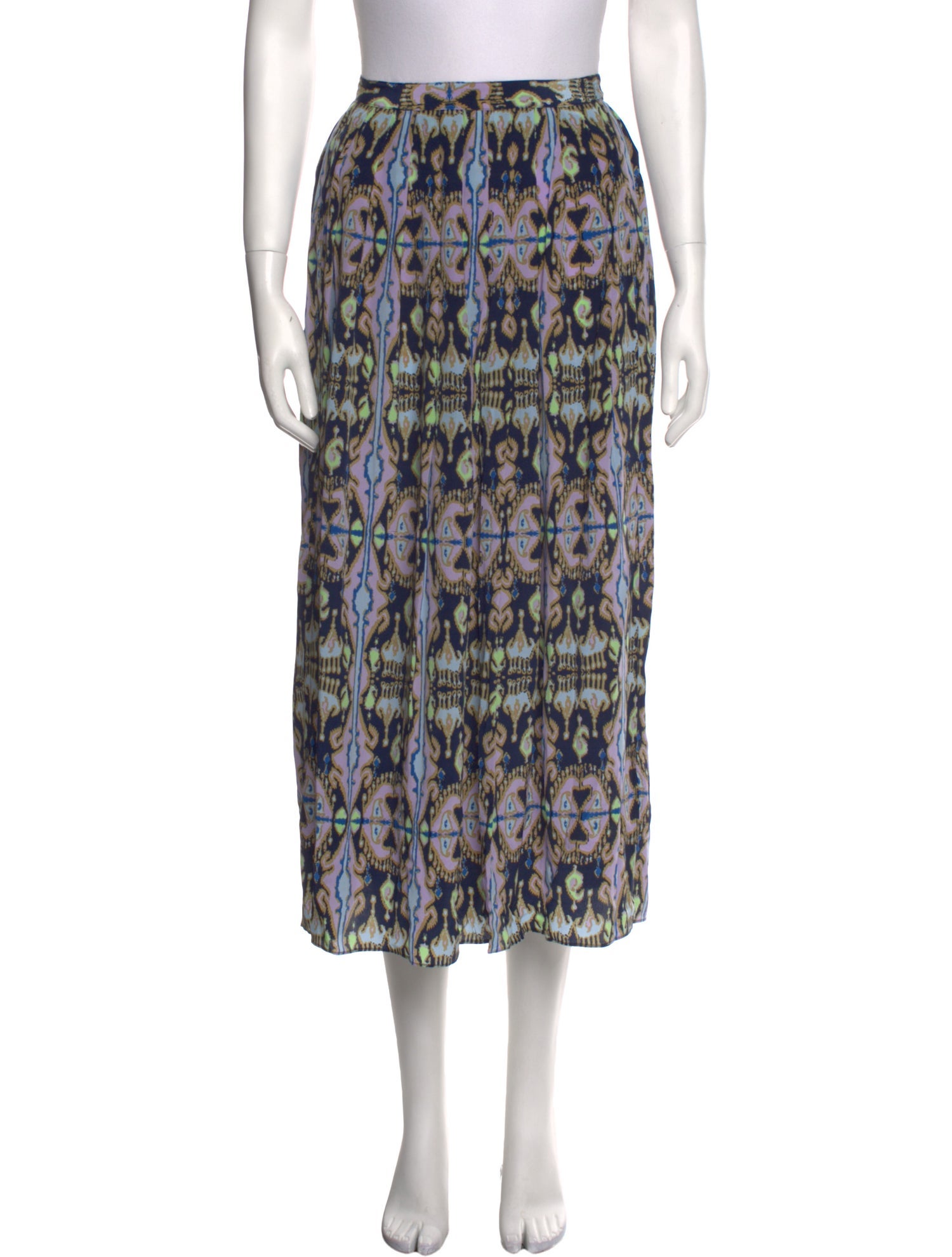 Tibi Printed Midi Length Skirt