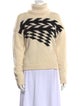 Tibi Graphic Print Turtleneck Sweater