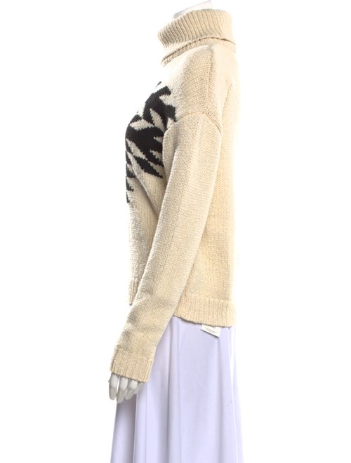Tibi Graphic Print Turtleneck Sweater