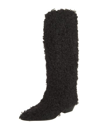 Tibi Faux Fur Riding Boots