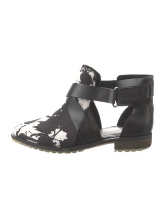 Tibi Nylon Printed Moto Boots