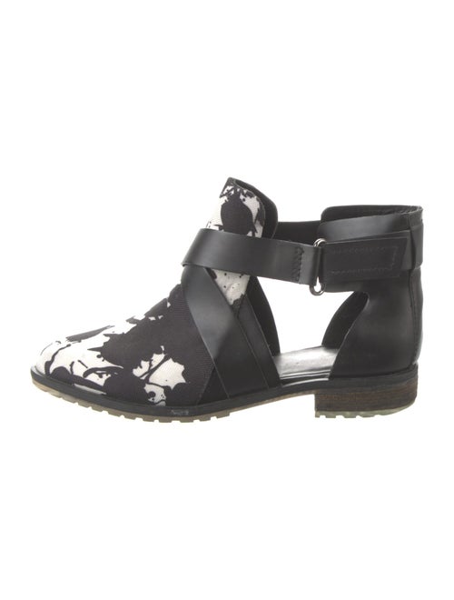 Tibi Nylon Printed Moto Boots