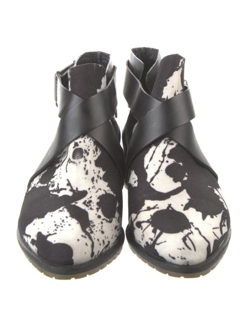 Tibi Nylon Printed Moto Boots