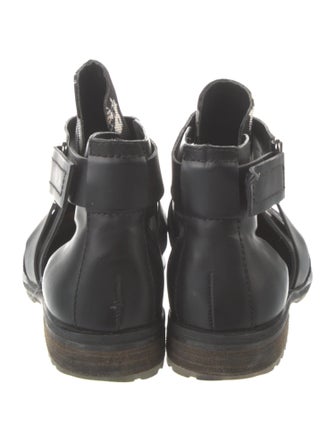 Tibi Nylon Printed Moto Boots