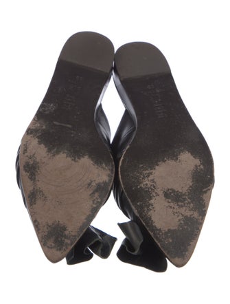 Tibi Leather Bow Accents Mules