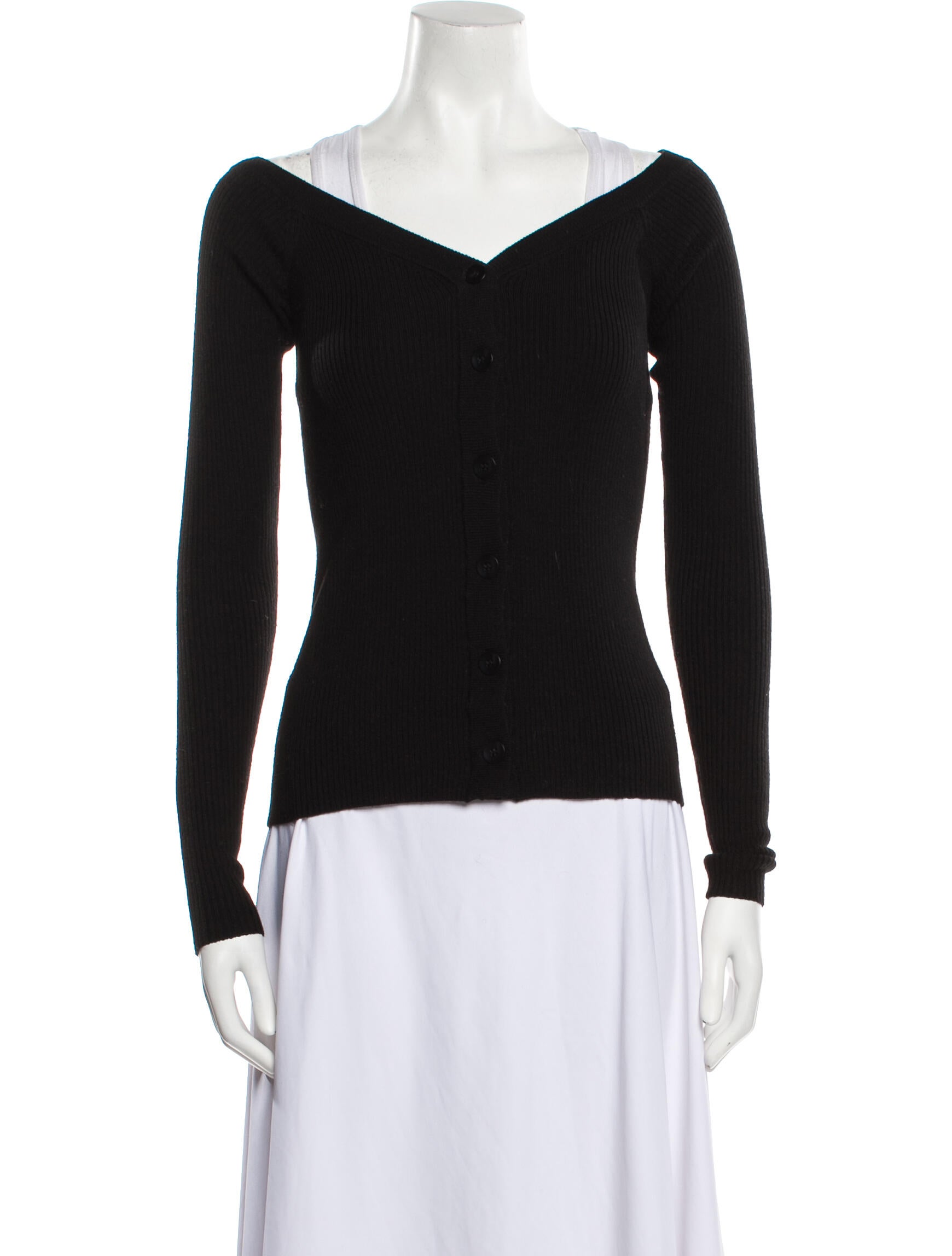 Tibi Merino Wool V-Neck Sweater