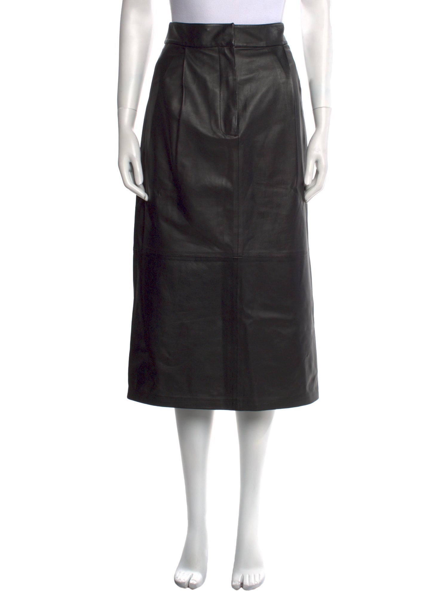 Tibi Leather Midi Length Skirt