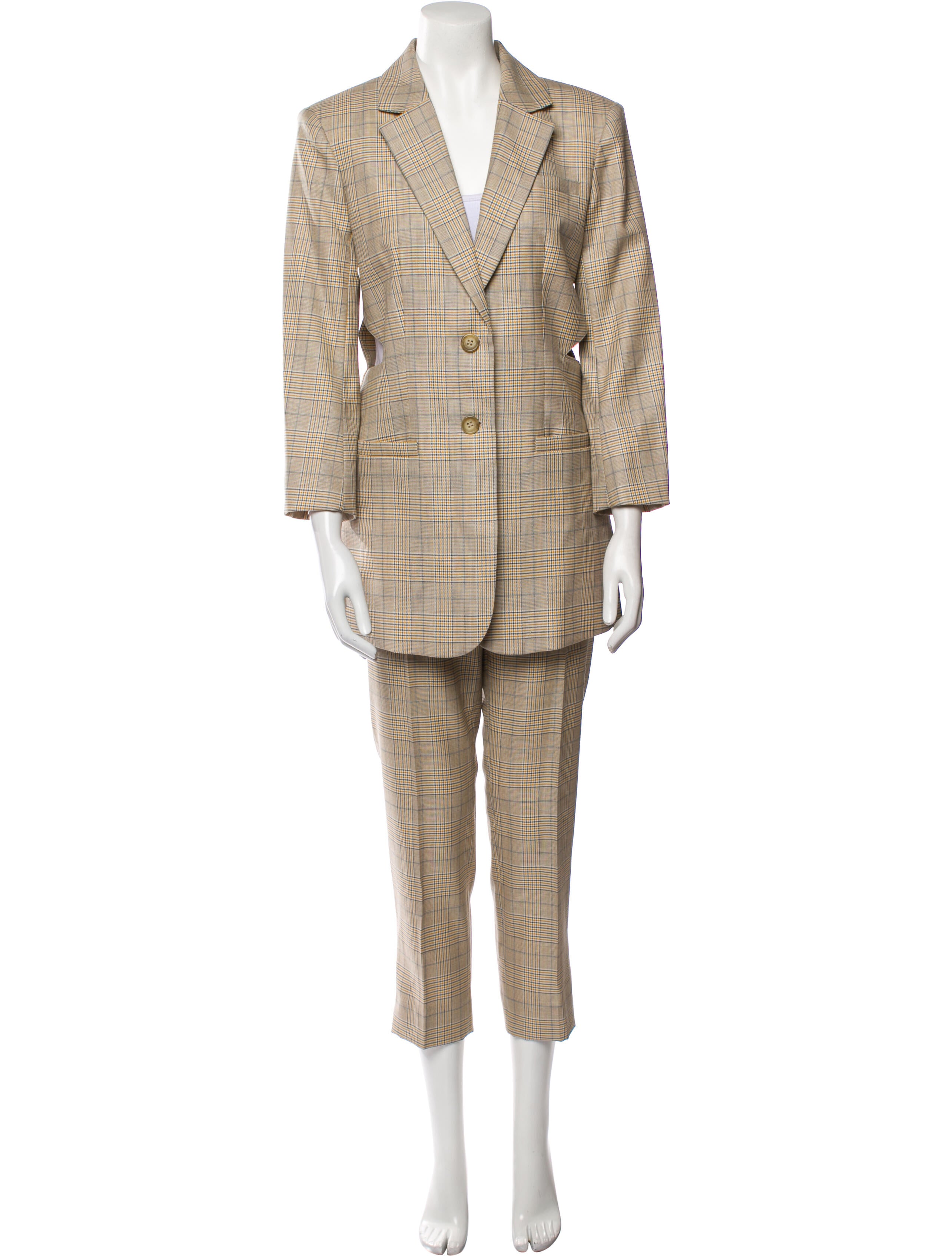 Tibi Wool Striped Pantsuit