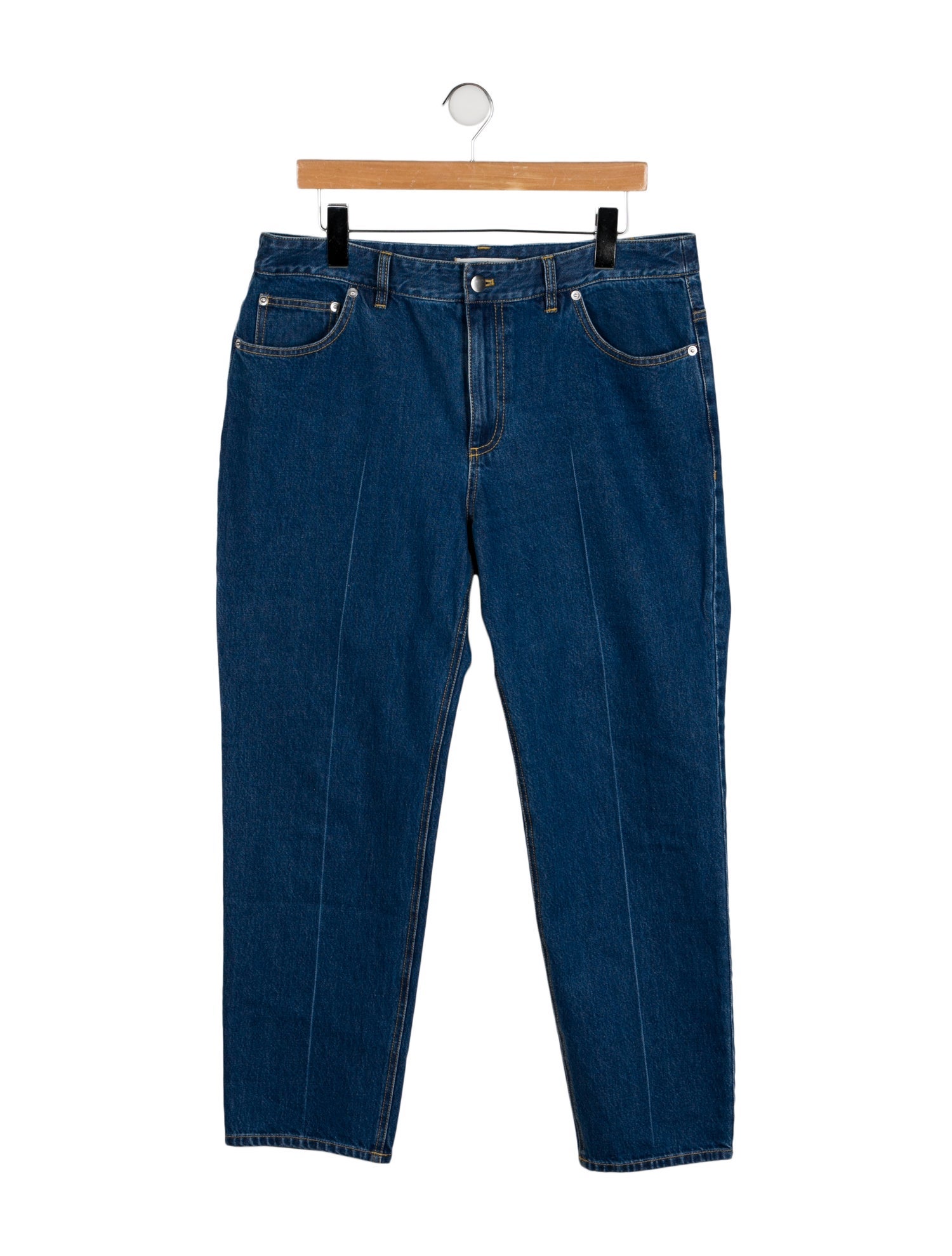 Tibi High-Rise Straight Leg Jeans