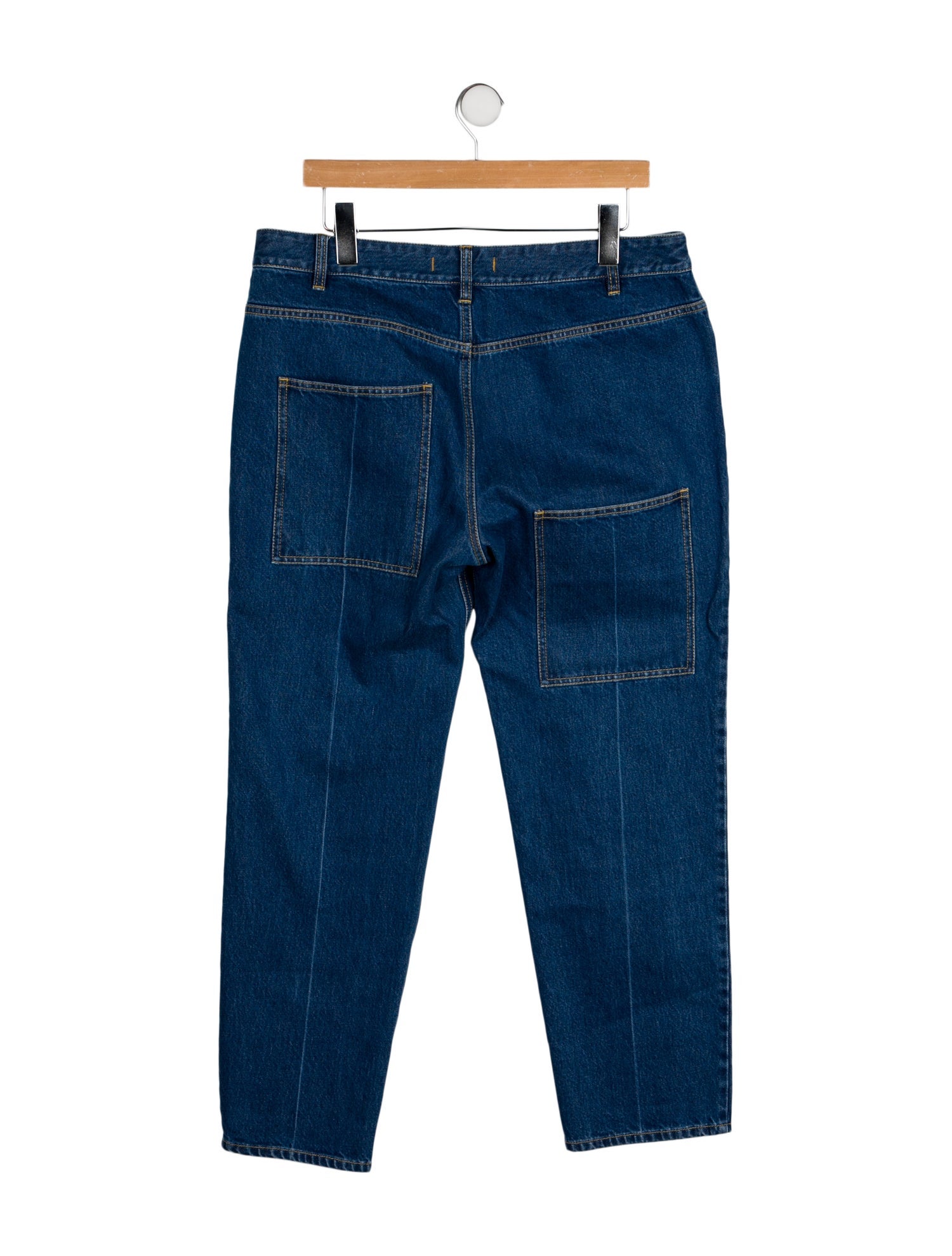 Tibi High-Rise Straight Leg Jeans
