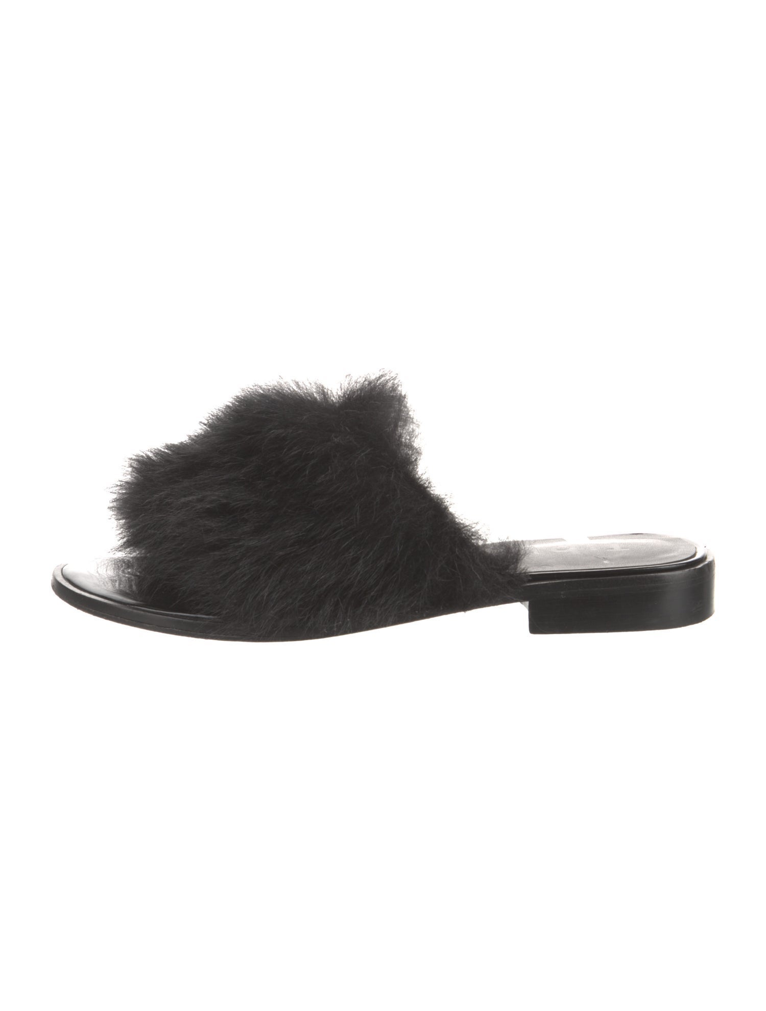 Tibi Faux Fur Slides