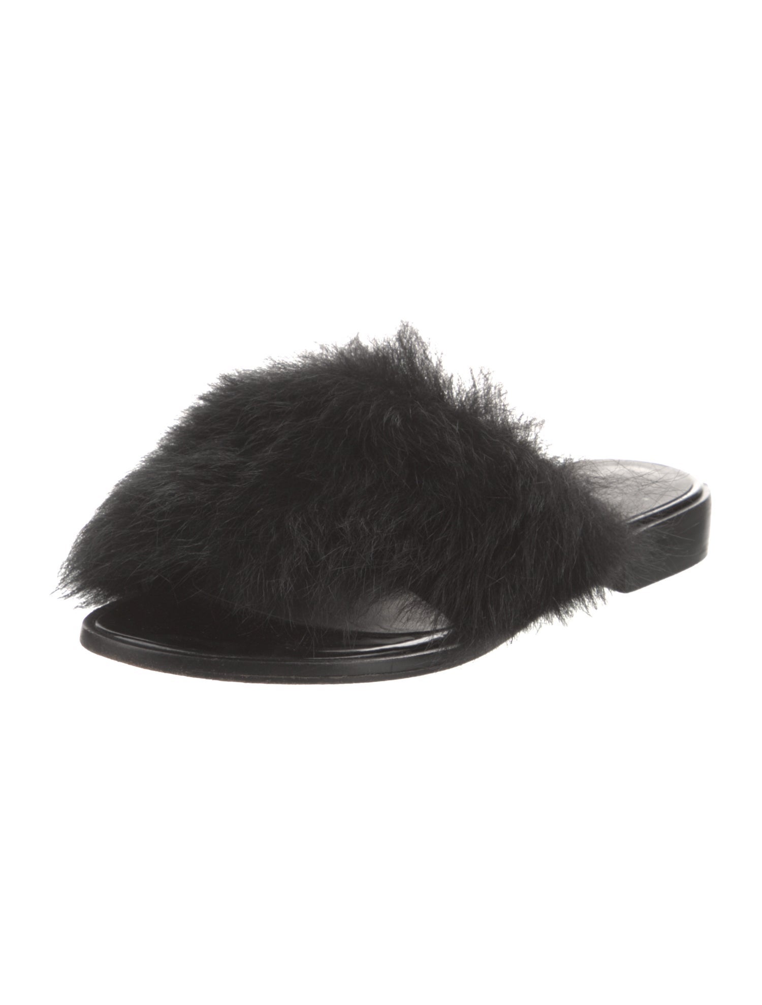 Tibi Faux Fur Slides