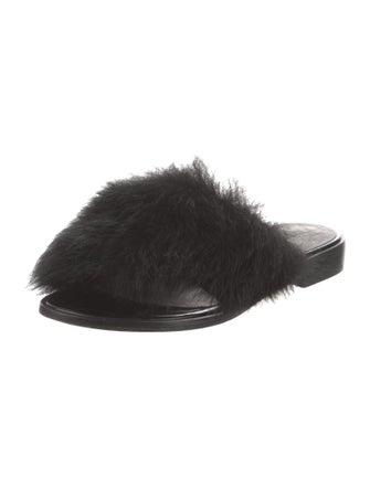 Tibi Faux Fur Slides