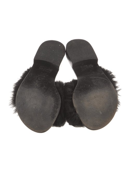 Tibi Faux Fur Slides