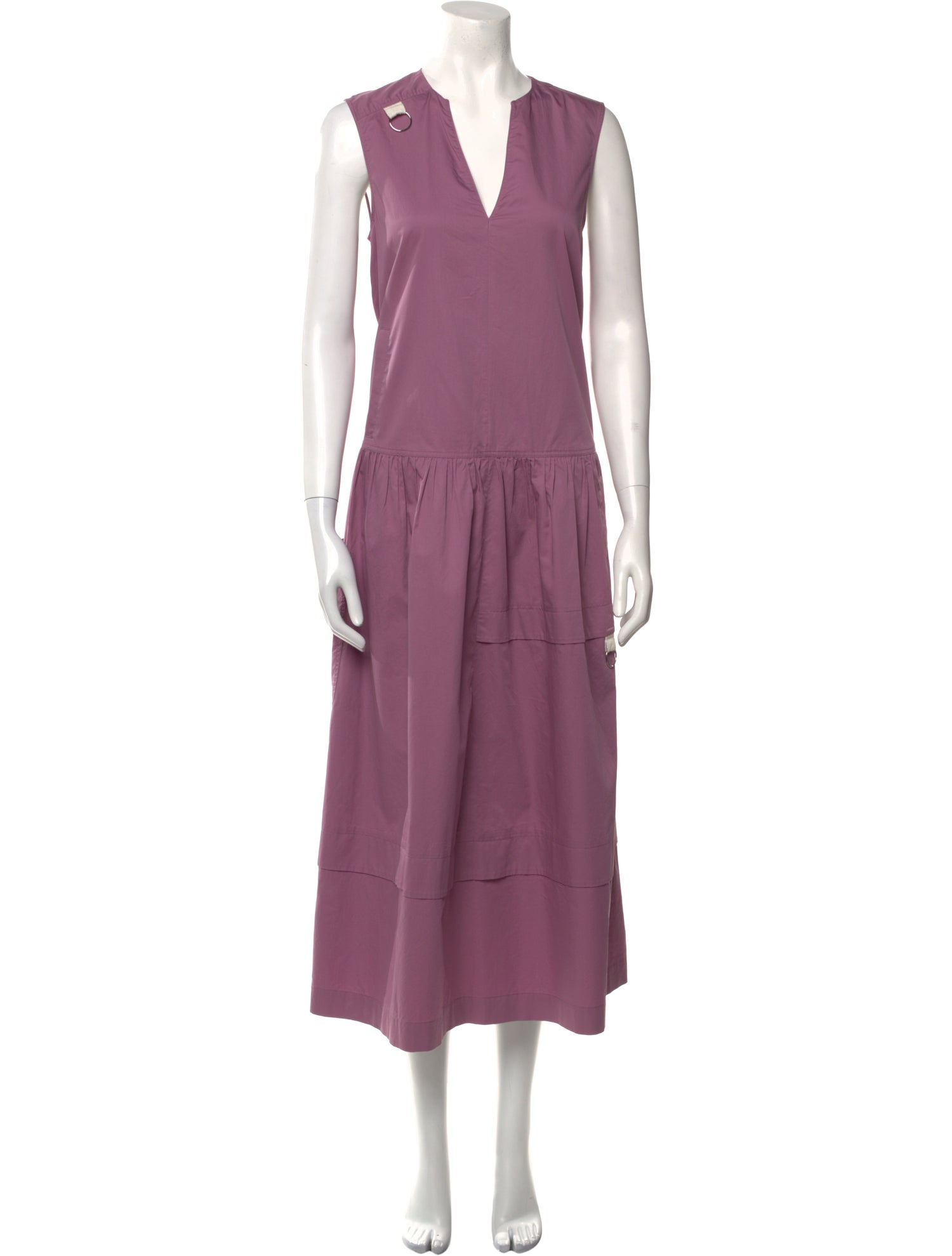 Tibi V-Neck Long Dress