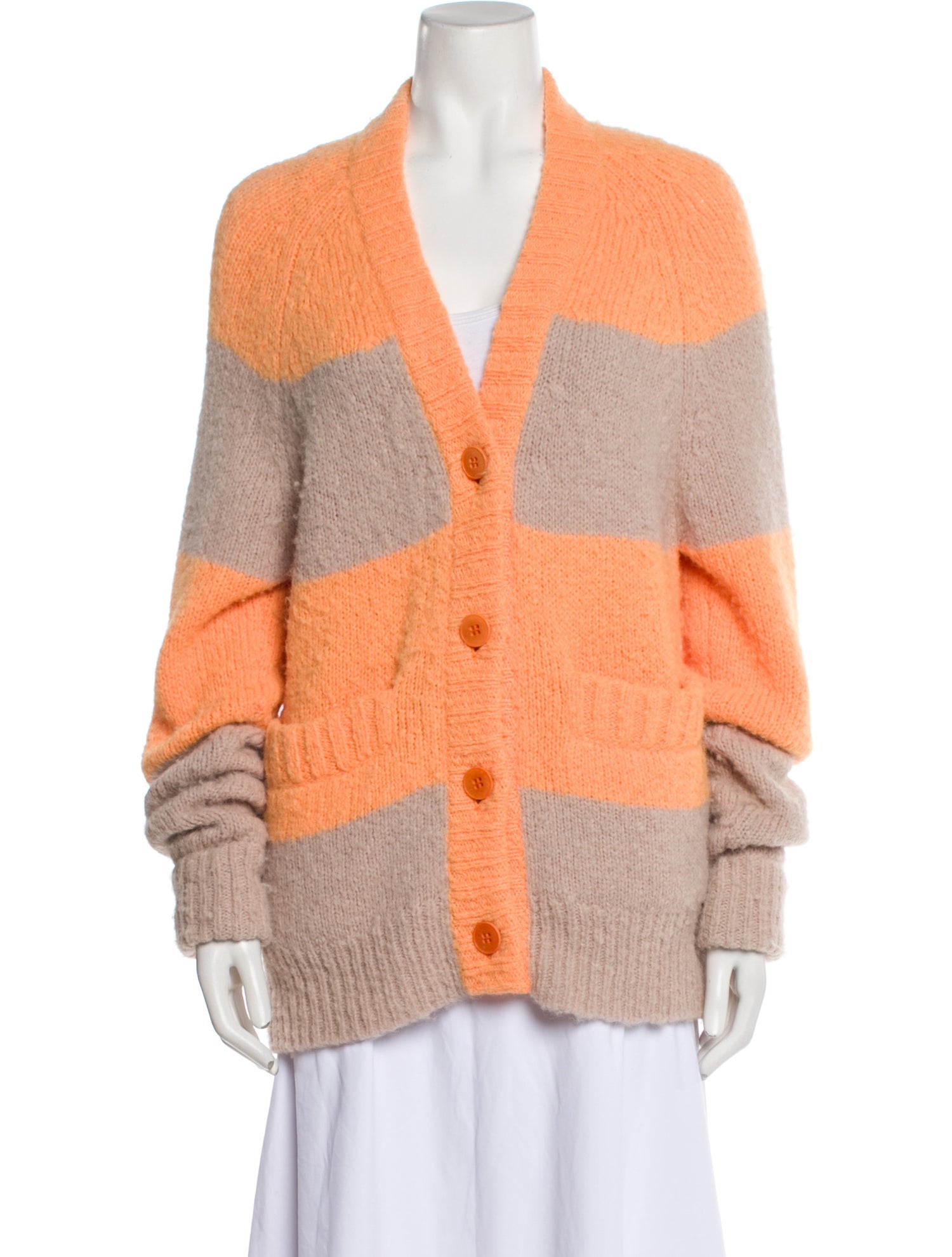 Tibi Alpaca Striped Sweater