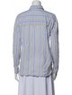 Tibi Striped Long Sleeve Button-Up Top