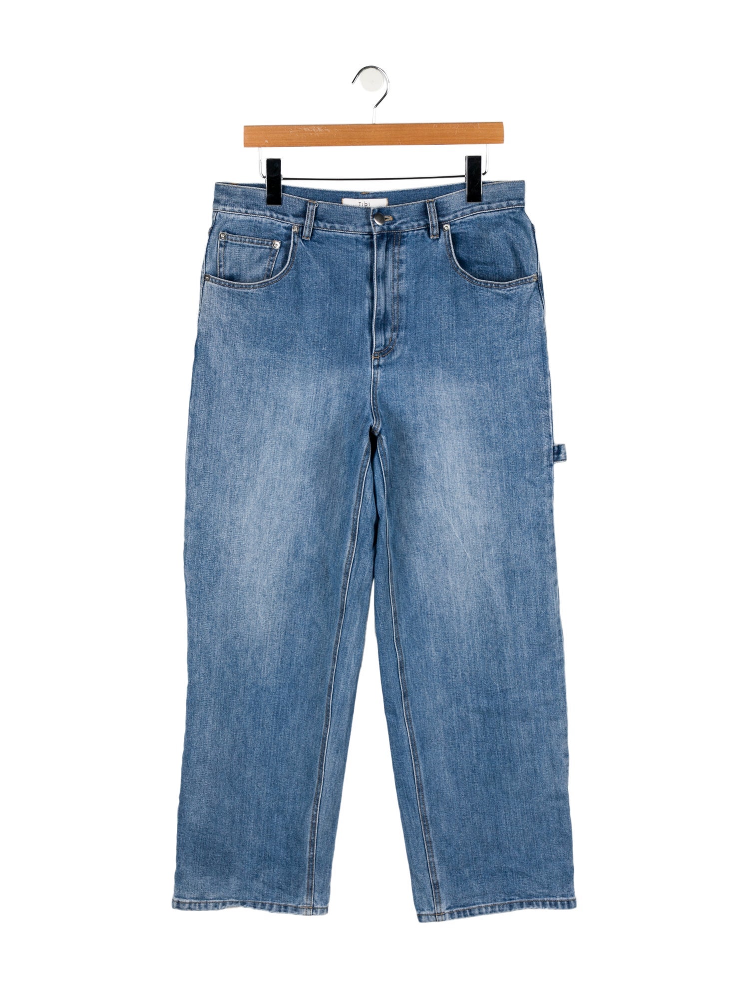 Tibi High-Rise Wide Leg Jeans