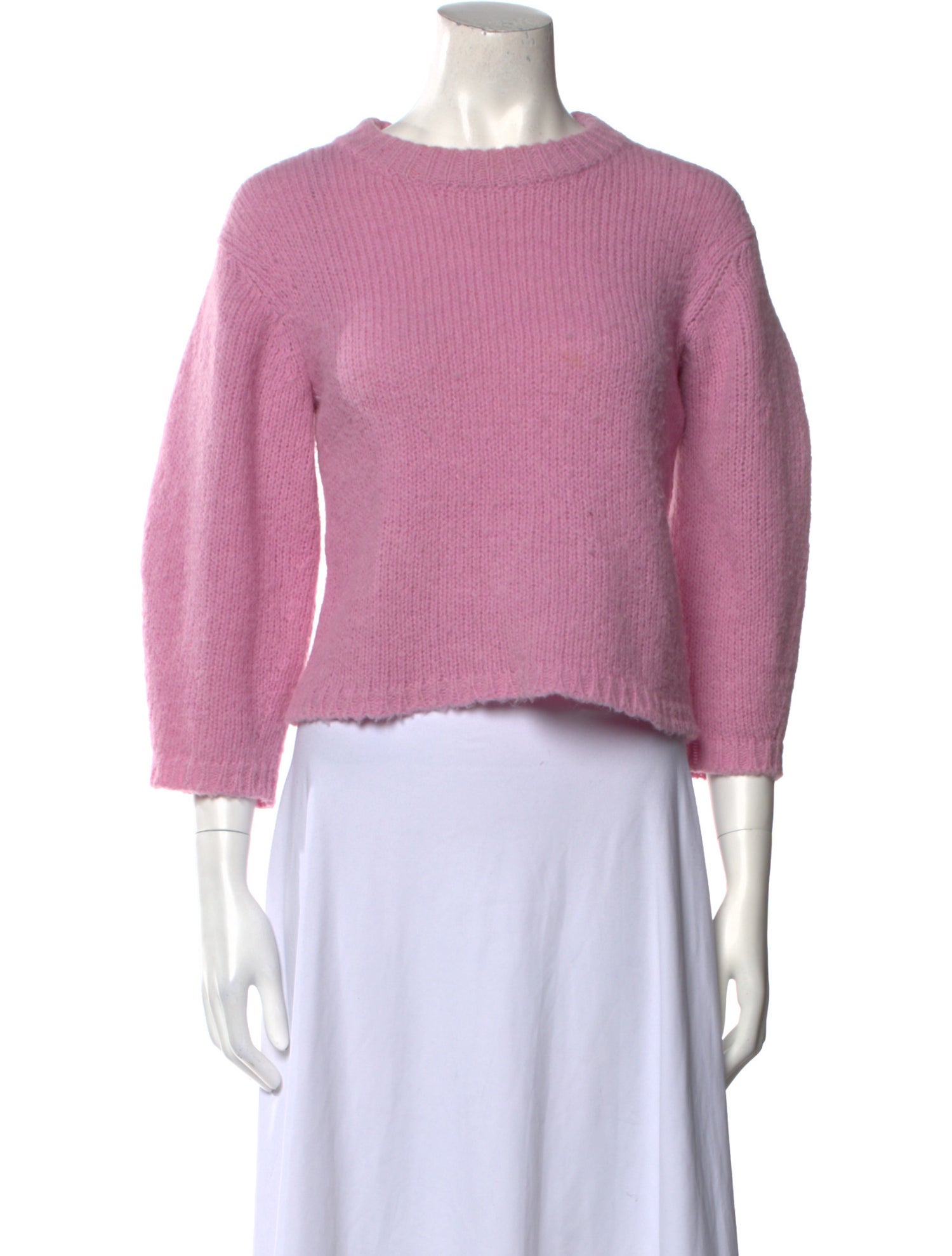 Tibi Alpaca Crew Neck Sweater