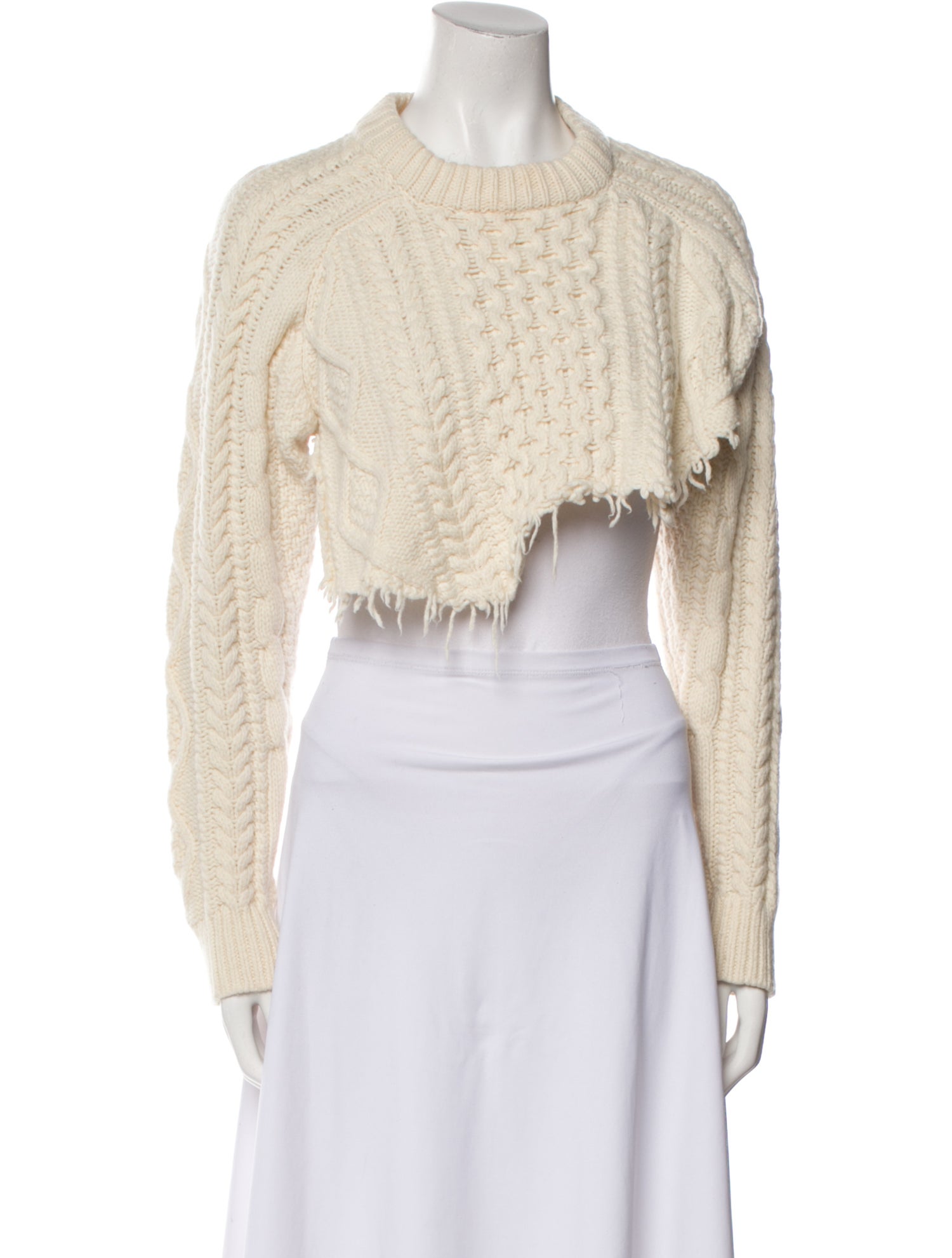 Tibi Wool Mock Neck Sweater