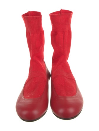 Tibi Leather Sock Boots