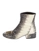Tibi Leather Animal Print Boots